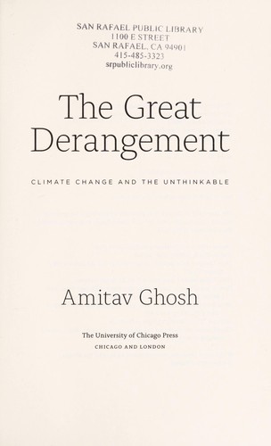 Cover of The Great Derangement by Amitav Ghosh