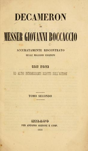Cover of Decamerone by Giovanni Boccaccio