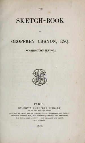 Cover of The sketch-book of Geoffrey Crayon, Esq by Washington Irving