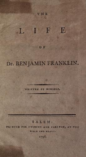 Cover of The Autobiography of Benjamin Franklin by Benjamin Franklin