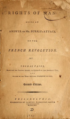 Cover of Rights of Man by Thomas Paine