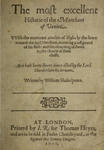 Cover of The Merchant of Venice by William Shakespeare