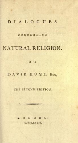 Cover of Dialogues Concerning Natural Religion by David Hume