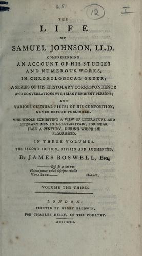 Cover of Life of Samuel Johnson by James Boswell