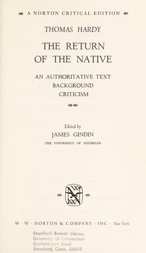 Cover of The Return of the Native by Thomas Hardy